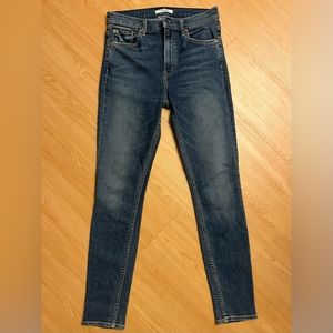 GRLFRND Kendall High Rise Stretch Skinny Jeans, size 2/26 No More Tears Wash